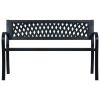 Patio Bench 49.2" Black Steel