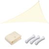 7' x 7' x 7' Triangle Sun Shade Sail/ Rice White