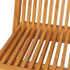 Patio Chairs with Cream White Cushions 4 pcs Solid Teak Wood