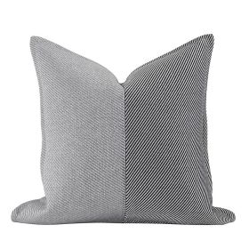 Silver Slim Spliced Cushion Simple And Luxury Sofa Square (Option: Silver grey-Pillowcase-50x50cm)